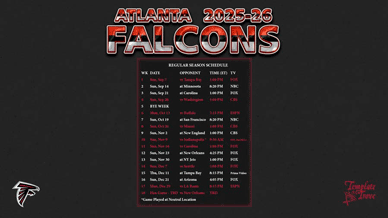 Atlanta Falcons 2025-26 Wallpaper Schedule
