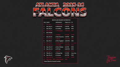 Atlanta Falcons 2025-26 Wallpaper Schedule