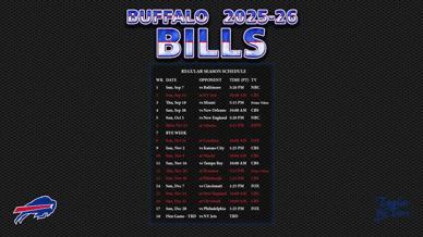 Buffalo Bills 2025-26 Wallpaper Schedule