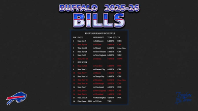 Buffalo Bills 2025-26 Wallpaper Schedule