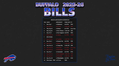 Buffalo Bills 2025-26 Wallpaper Schedule
