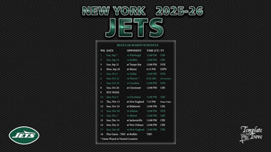 New York Jets 2025-26 Wallpaper Schedule