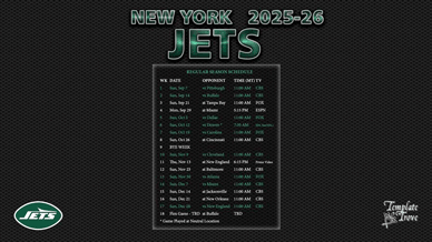 New York Jets 2025-26 Wallpaper Schedule