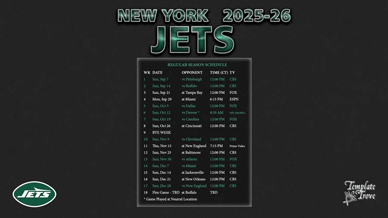 New York Jets 2025-26 Wallpaper Schedule