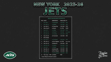 New York Jets 2025-26 Wallpaper Schedule