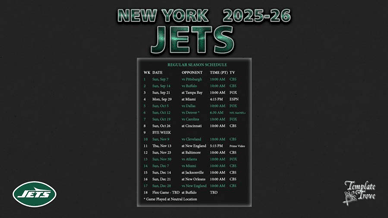 New York Jets 2025-26 Wallpaper Schedule