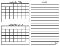2013 - 2 Month Calendar