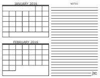 2 Month Calendars