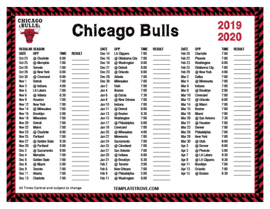 2019-20 Printable Chicago Bulls Schedule - Central Times