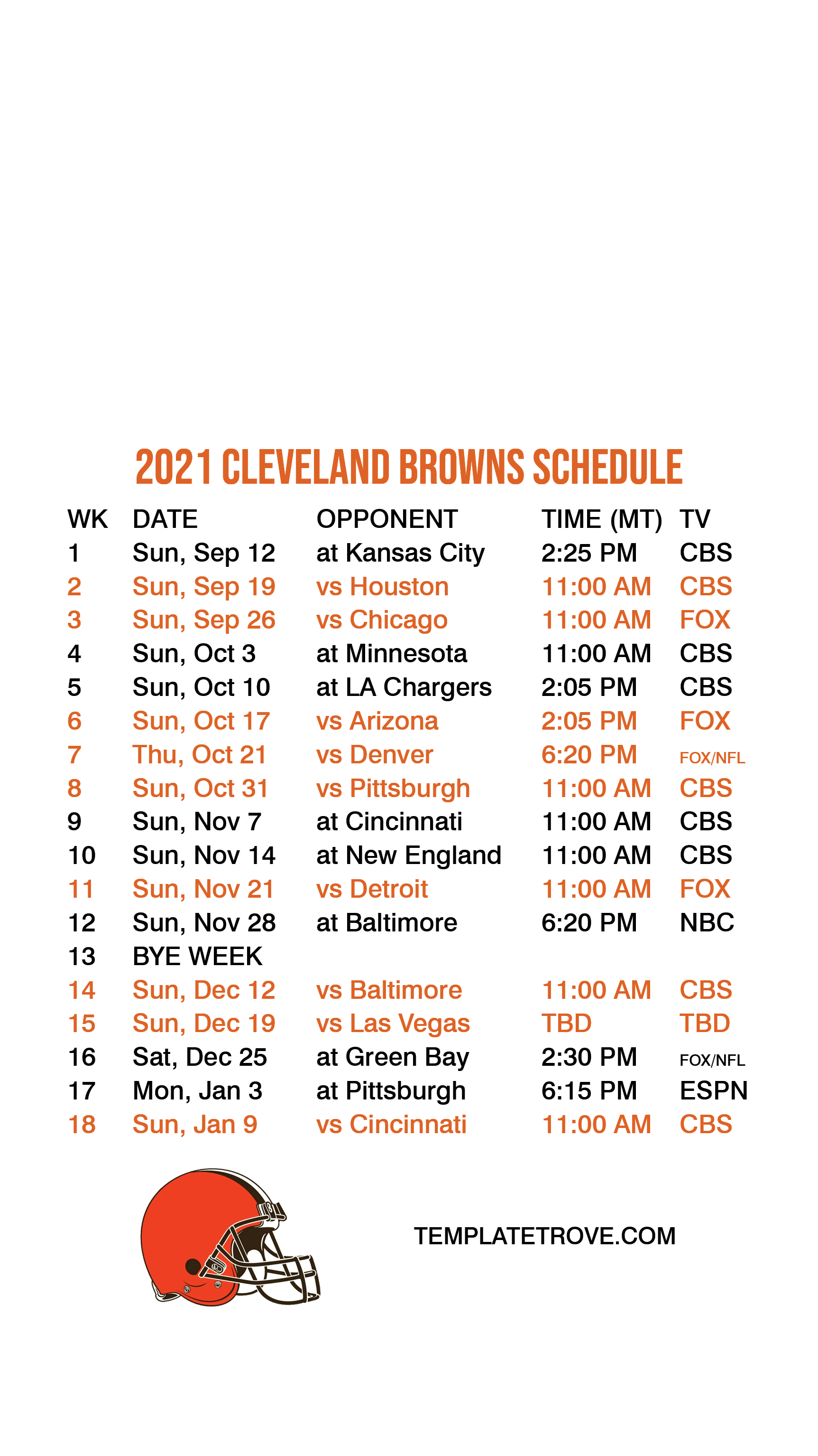 20212022 Cleveland Browns Lock Screen Schedule for iPhone 678 Plus