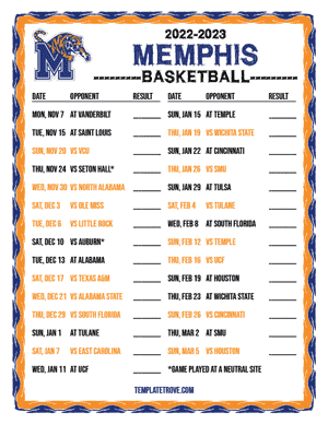 2022-2023 College Basketball Schedules - American Conference