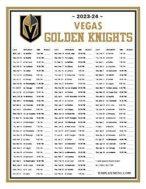 2023-2024 Printable NHL Schedules