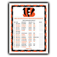 2023-24 Printable NFL Schedules