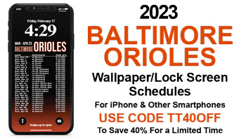 2023 Orioles Wallpaper Lock Screen Schedule