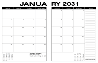 2031 Desk Calendars