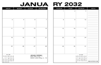 2032 Desk Calendars