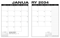 2034 Desk Calendars