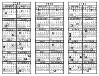 2017 2018 2019 3 Year Calendar