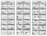 2018 2019 2020 3 Year Calendar