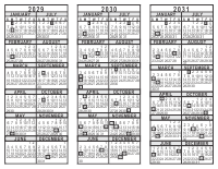 2029 2030 2031 3 Year Calendar
