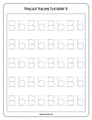 Alphabet Tracing Worksheet #1-2B