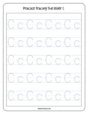 Alphabet Tracing Worksheet #1-3B
