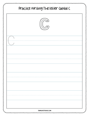 Alphabet Tracing Worksheet #1-3C