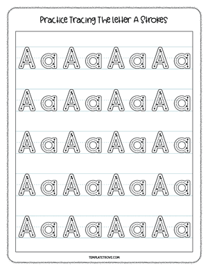 Alphabet Tracing Worksheet #1A
