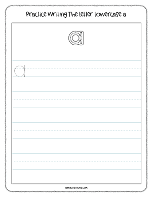 Alphabet Tracing Worksheet #1D