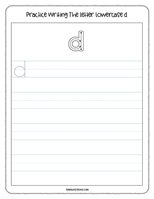 Alphabet Tracing Worksheet #2D