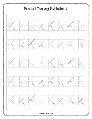 Alphabet Tracing Worksheet #4-2B