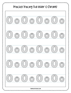 Alphabet Tracing Worksheet #5-3A