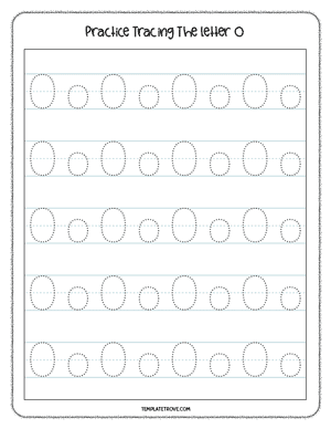 Alphabet Tracing Worksheet #5-3B