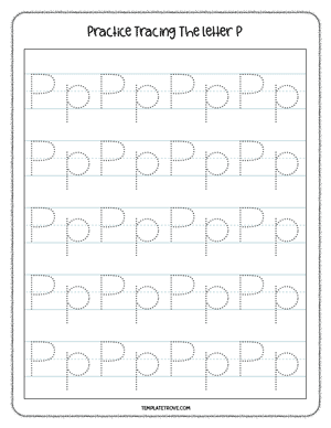 Alphabet Tracing Worksheet #6B