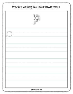 Alphabet Tracing Worksheet #6D