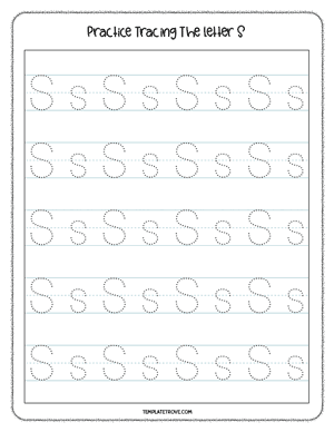 Alphabet Tracing Worksheet #7B