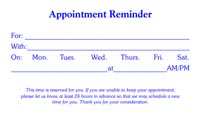 Appointment Card Template 1