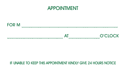 Appointment Card 2 - Green