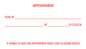 Appointment Card 2 - Red