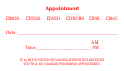 Appointment Card 3 - Red