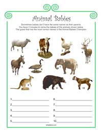 Baby Shower Game 1 - Light Green