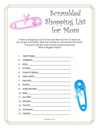 Baby Shower Game 2 - Khaki