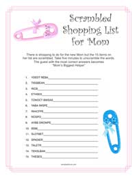 Pink Baby Shower Game 2