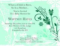 Baby Shower Invitation 1 - Green