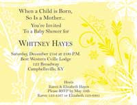 Yellow Baby Shower Invitation