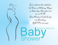 Blue Baby Shower Invitation