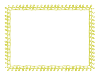 Banana-Yellow Fourth Sheet Doodle Border