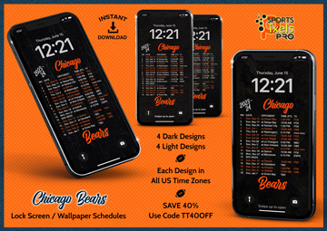 2023-24 Chicago Bears Lock Screen Wallpaper Schedules