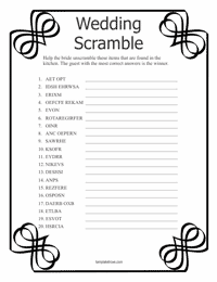 Wedding Shower Game 2