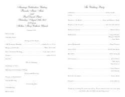 Wedding Program Template 2